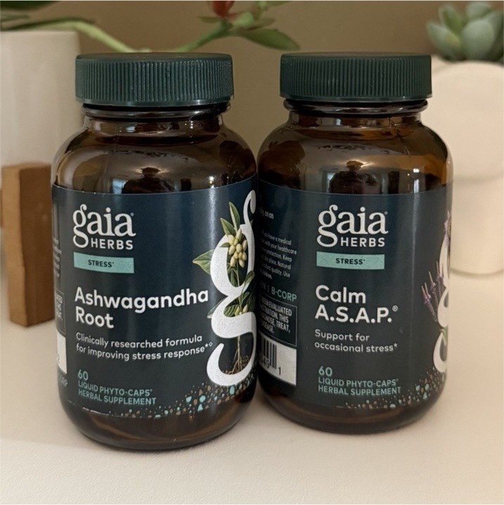 Gaia Herbs Ashwagandha Root + Calm A.S.A.P. Herbal Supplement Lot 2×60