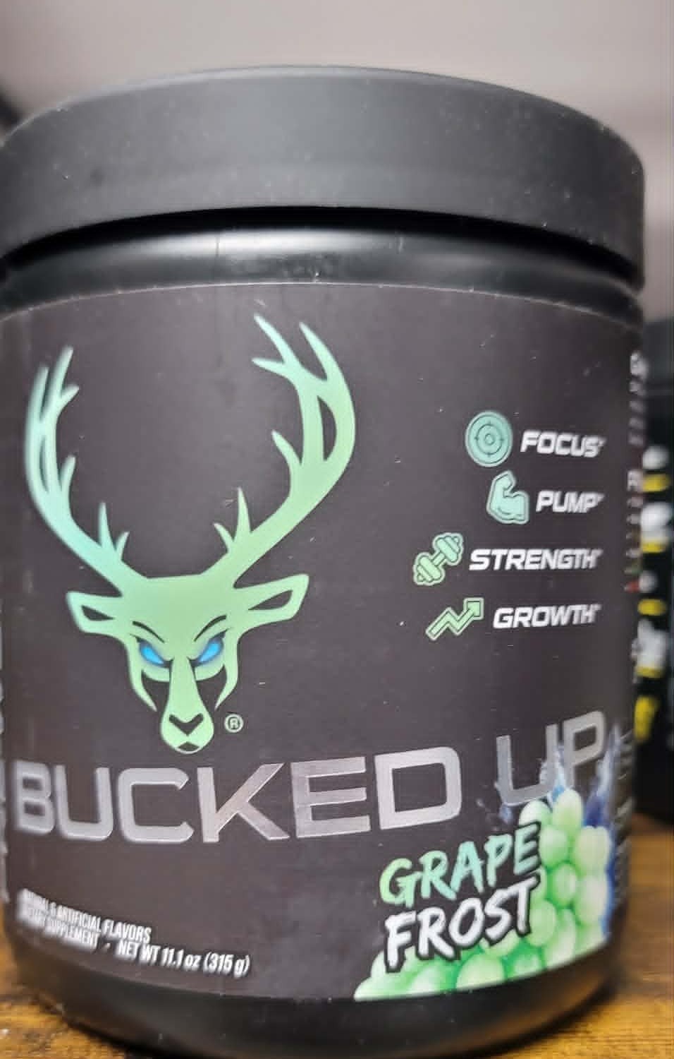 Bucked Up Pre Workout Grape Frost 11.2 oz New