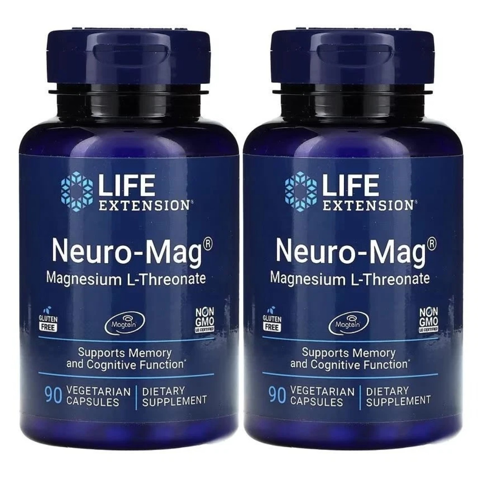 2 PACK Neuro-Mag Magnesium L-Threonate from 2000 mg Magtein – Life Extension