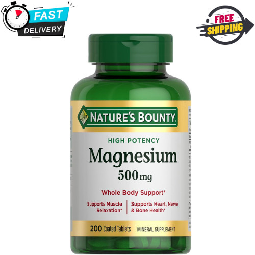Nature’s Bounty Magnesium 500mg Mineral Supplement – 200 Pieces