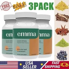 3 Pack Gut Emma Fitness Dietary Supplement 180 Capsules for Bloating Relief & Le
