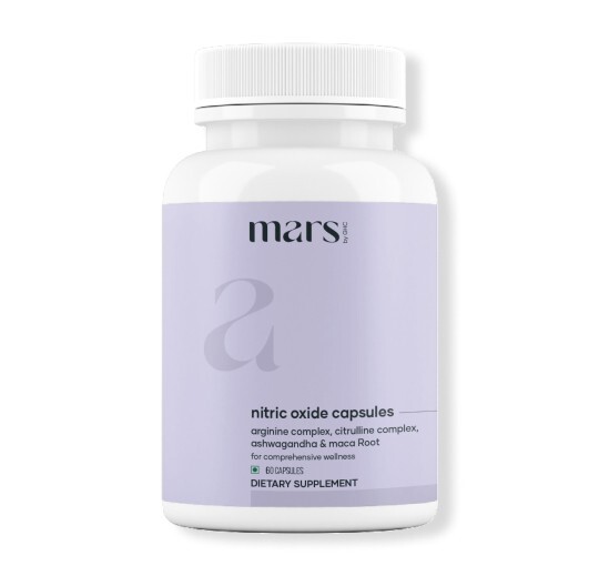 Mars Nitric Oxide, 60 Capsules, Gluten Free, Blood Flow and Circulation