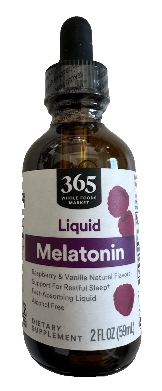 Melatonin 3mg Liquid 2 oz 365 Whole Foods Supplements Sleep Aid  Exp.08/2027