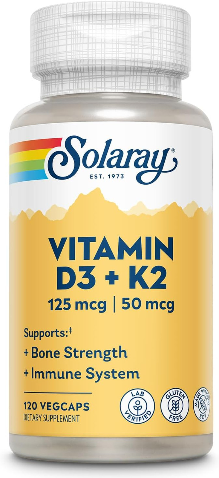 Vitamin D3 K2 – Bone Health and Immune Support Supplement – with 5000 IU Vitamin