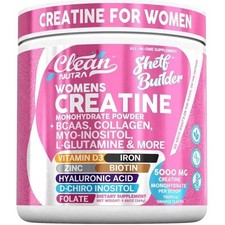 “Women’s Creatine Powder Includes BCAAs, & Fibers Inositol – Clean Nutra++”