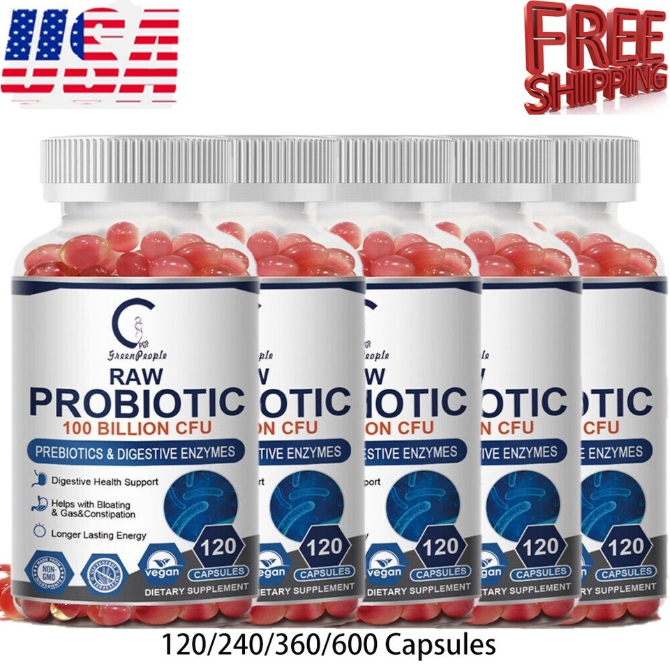 Probiotics 100 Billion CFU Potency Digestive Immune Health 120-600 Capsules