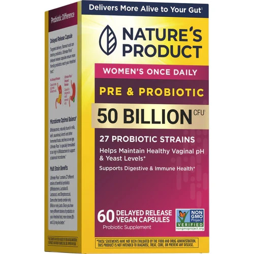 RenewLife Women’s Pre & Probiotic, 50 Billion CFU, 60  Vegan Caps (free ship)