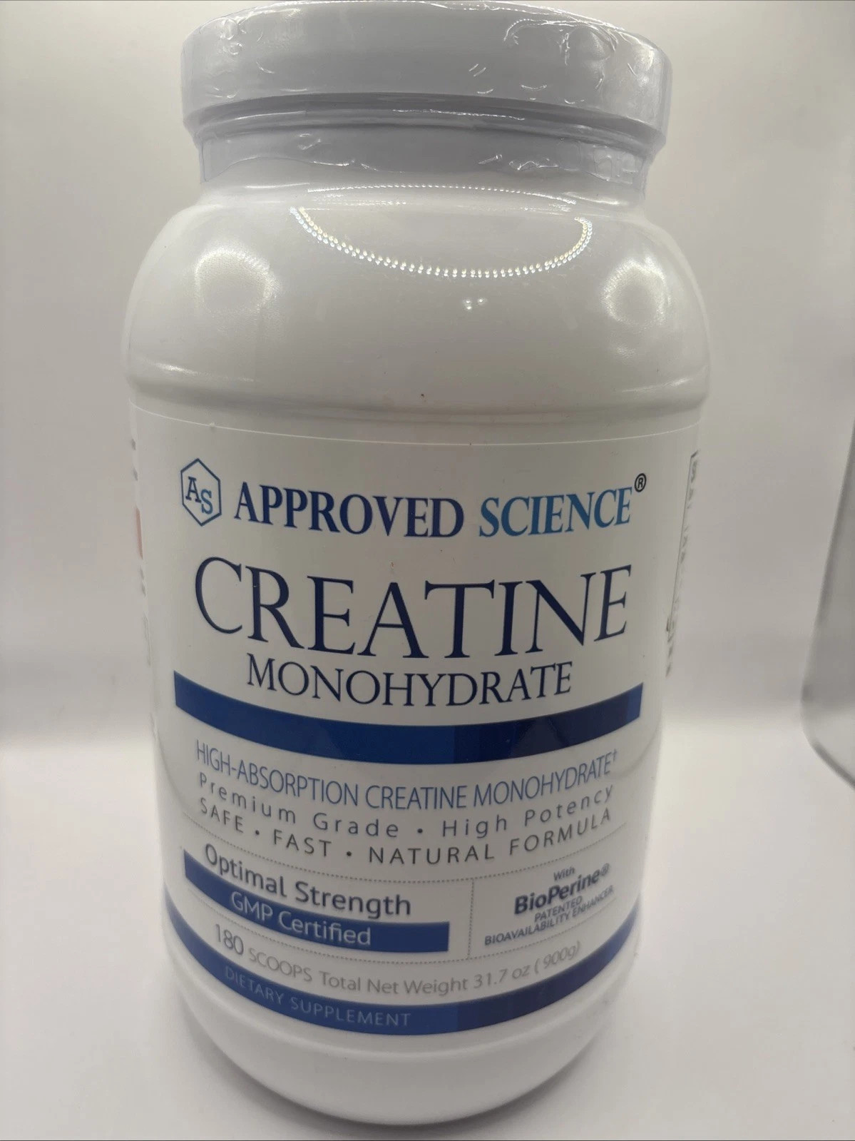 APPROVED SCIENCE CREATINE MONOHYDRATE Premium 180 Servings 900g Unflavored