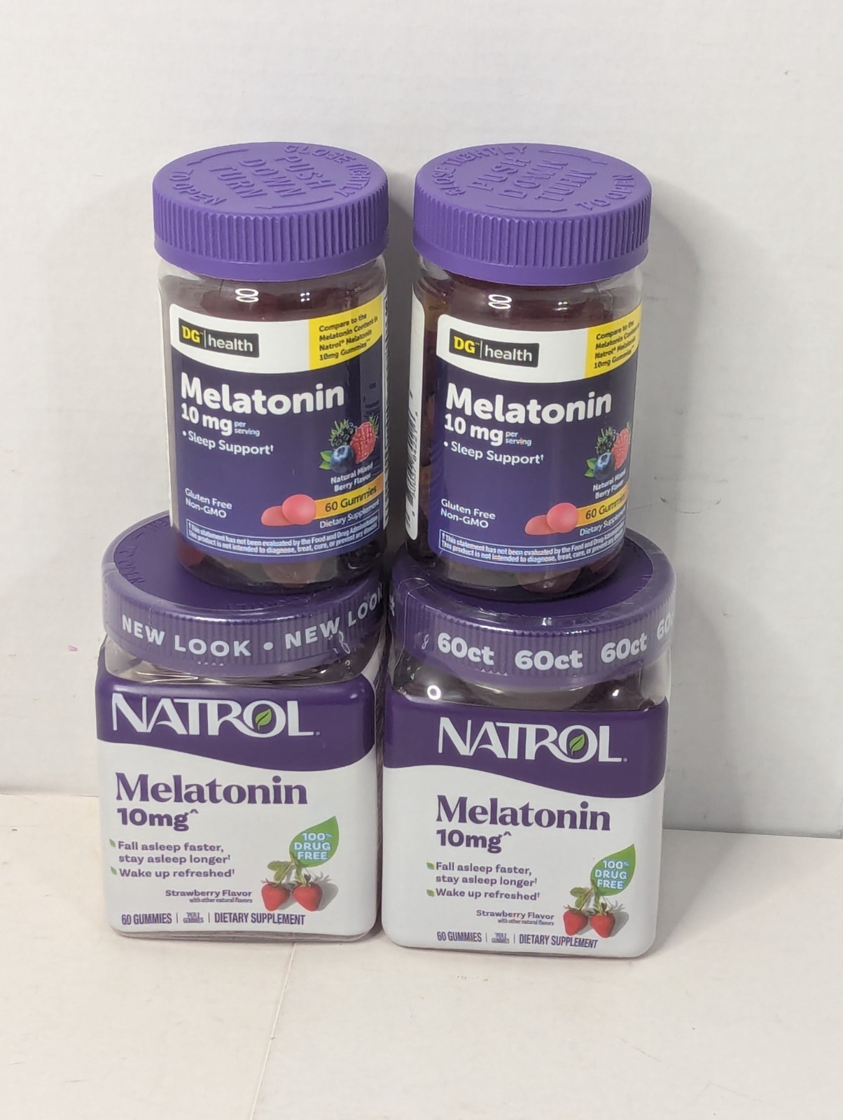 Lot Of 4 Bottles 10 MG Melatonin Sleep Support – Dietary Supplement – NEW