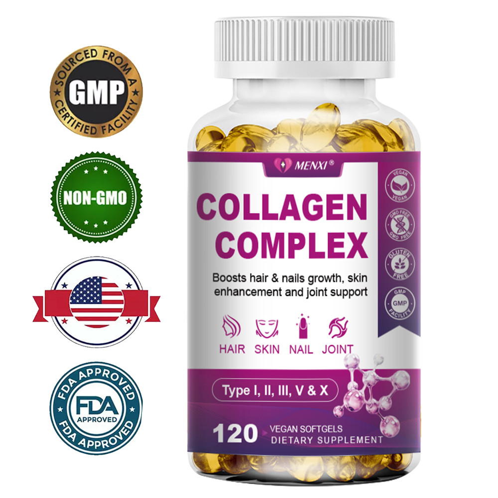 (Type I,II,III,V,X) Multi Collagen Peptides Capsules Hydrolyzed Protein Peptides