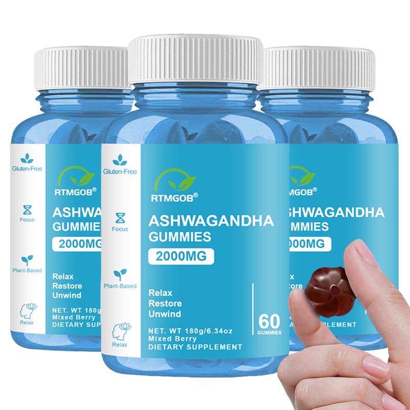 3x 60 Count Nutrition Ashwagandha Gummies Mixed Berry Vitamin D Gummies