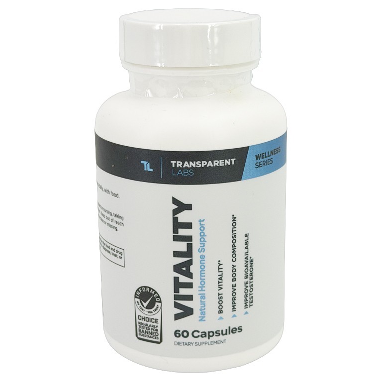 Transparent Labs Vitality Testosterone Booster Supplement for Men 60 Capsules