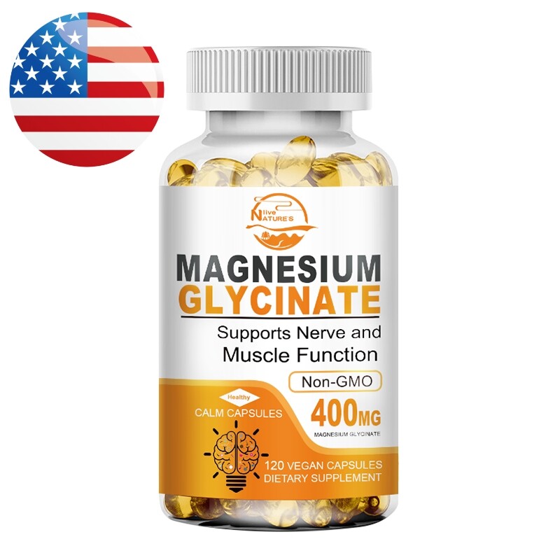 Nature’s Live High Absorption Magnesium Glycinate 400 mg 120 Capules Non-GMO