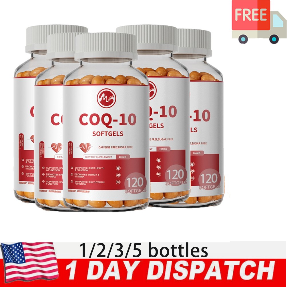 COQ10 200mg  Coq10 Co Q10 Coenzyme Heart Support NON GMO 120 -600Softgels