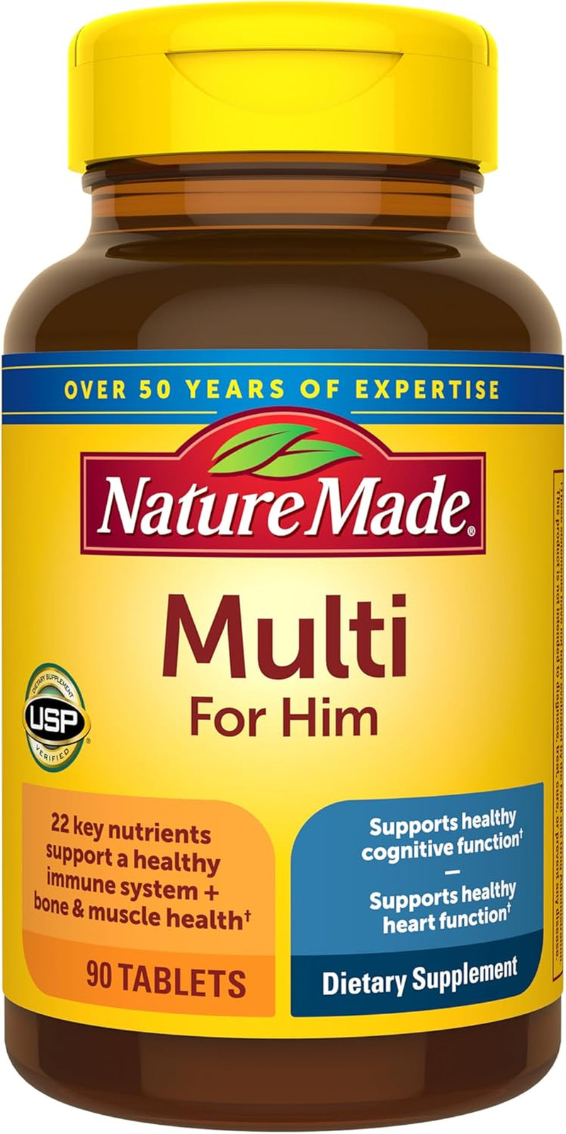 Nature Made Multivitamin For Him With No Iron, Mens Multivitamins For
