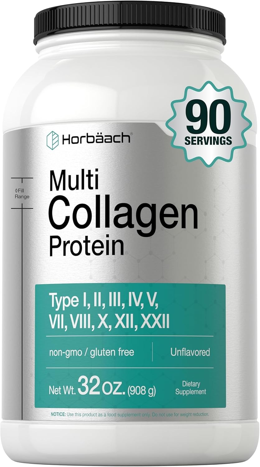 Multi Collagen Protein Powder | 32 oz | Type I, II, III, V, X | by Horbaach