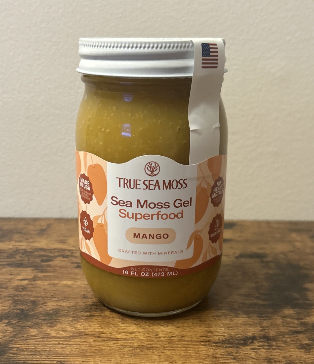True Sea Moss Gel Superfood Mango Flavor 16 FL OZ (473 ML) EXP 12/2026