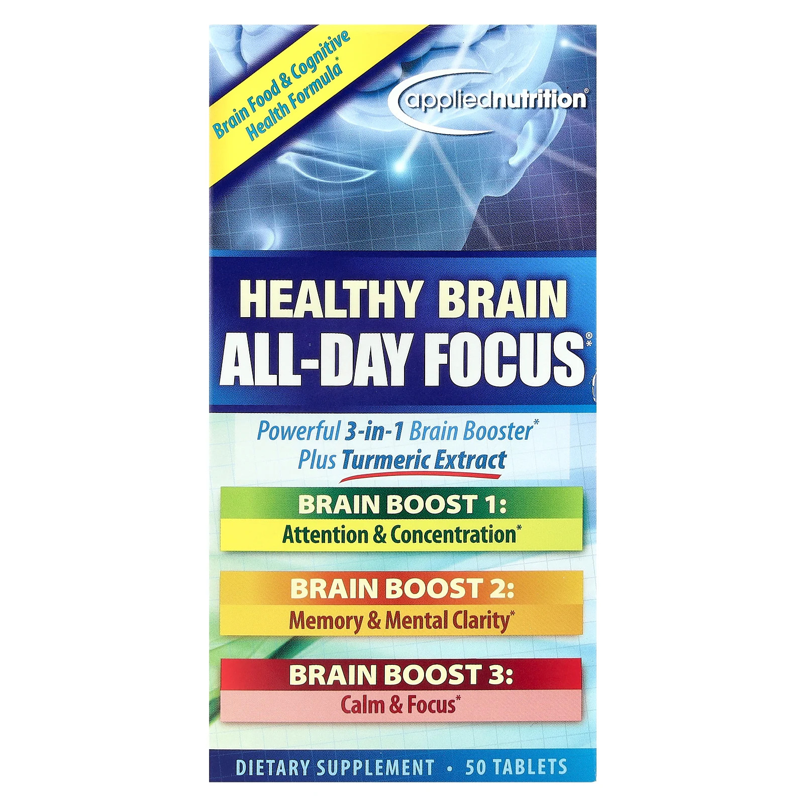 Healthy Brain All-Day Focus®, 50 Tablets