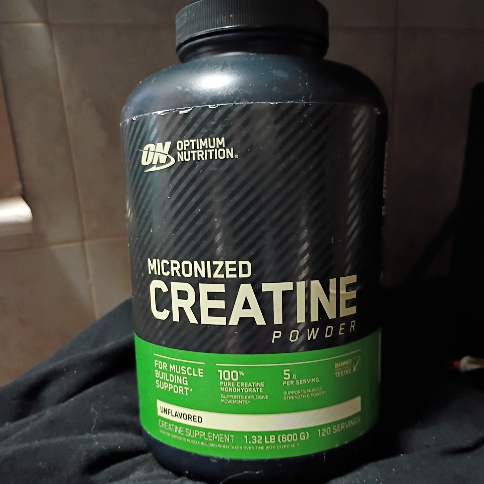 Optimum Nutrition ON Micronized Creatine Powder 1.32 lb, 120 Servings, Exp 2026