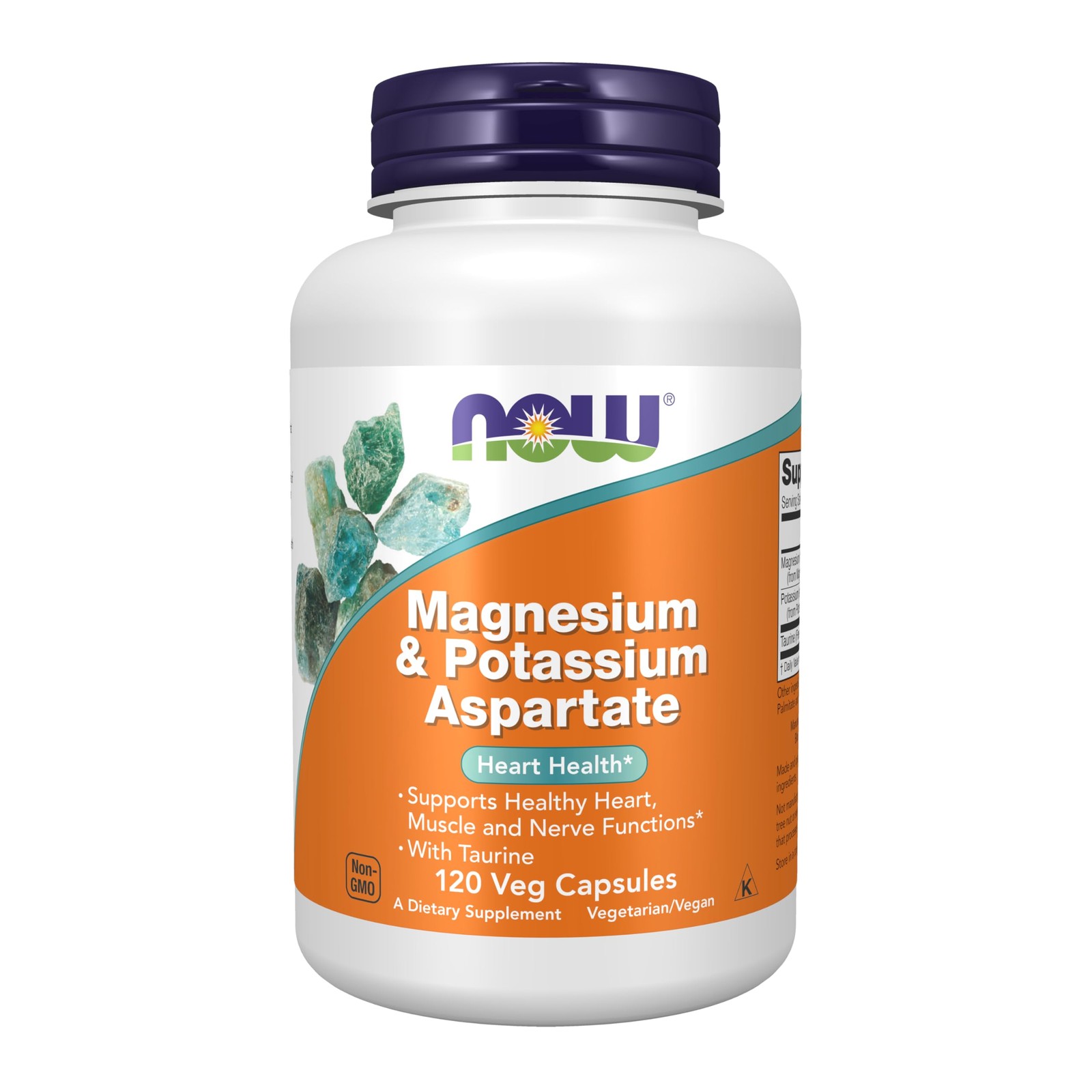NOW Foods Supplements, Magnesium & Potassium 120 Count (Pack of 1), No Color