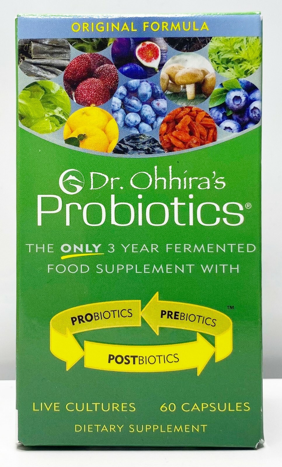 Dr. Ohhira’s Probiotic Formula Prebiotics Postbiotic Live Cultures 60 Caps 01/28
