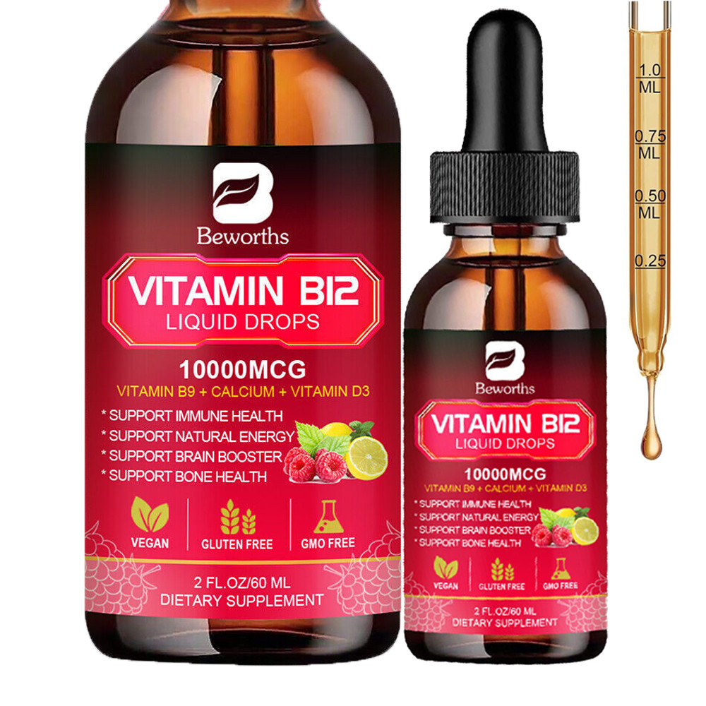 Liquid Vitamin B12 Drops | Methylcobalamin | Energy Boost & High Absorption