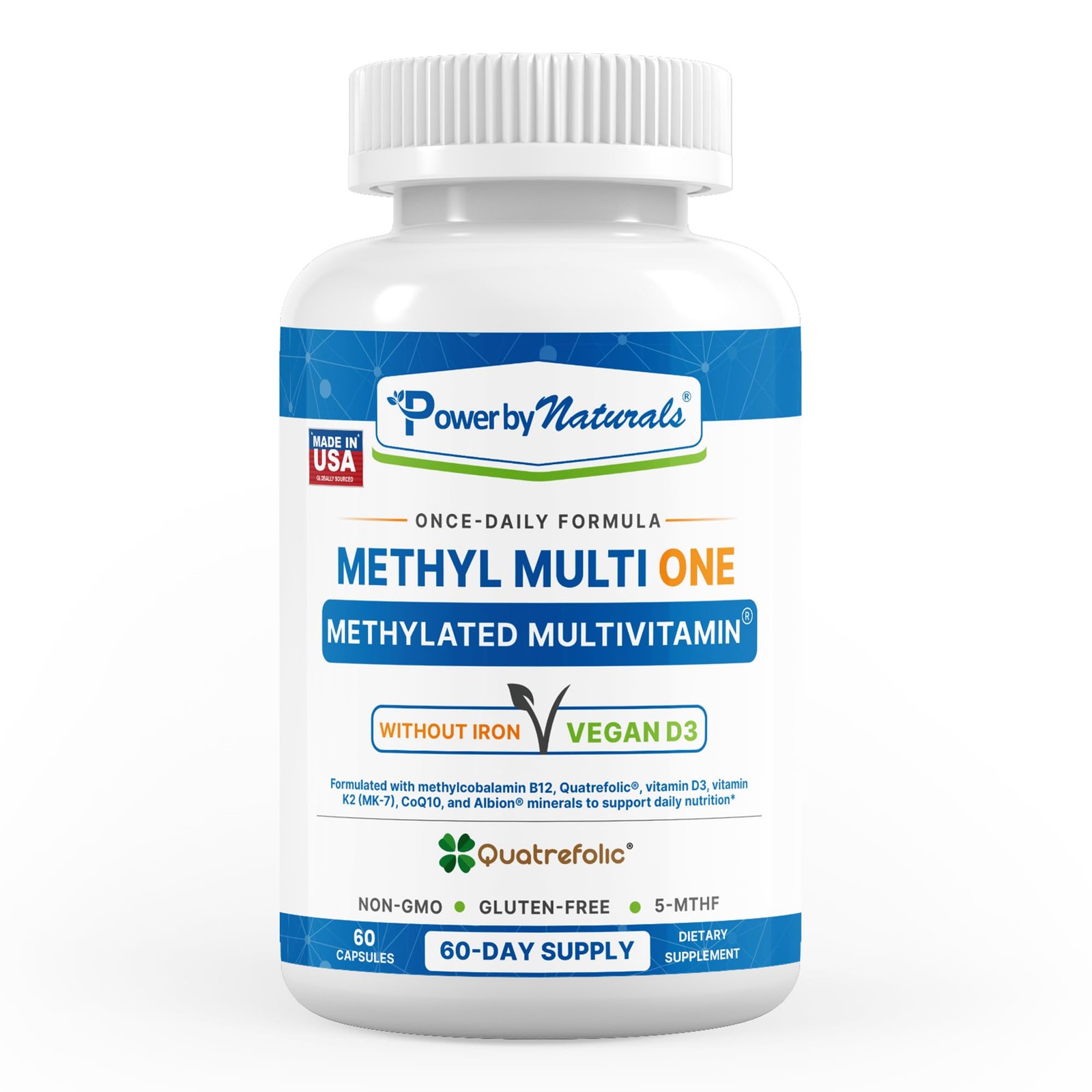 Power By Naturals Methyl Multi One – Iron-Free 60 Count (Pack of 1)