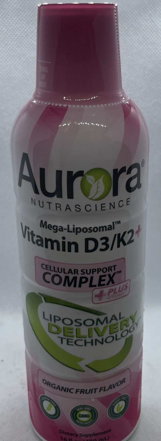 Aurora Nutrascience Mega-Liposomal Vitamin D3/K2+ [Org. Fruit Flavor] 16 fl. oz.