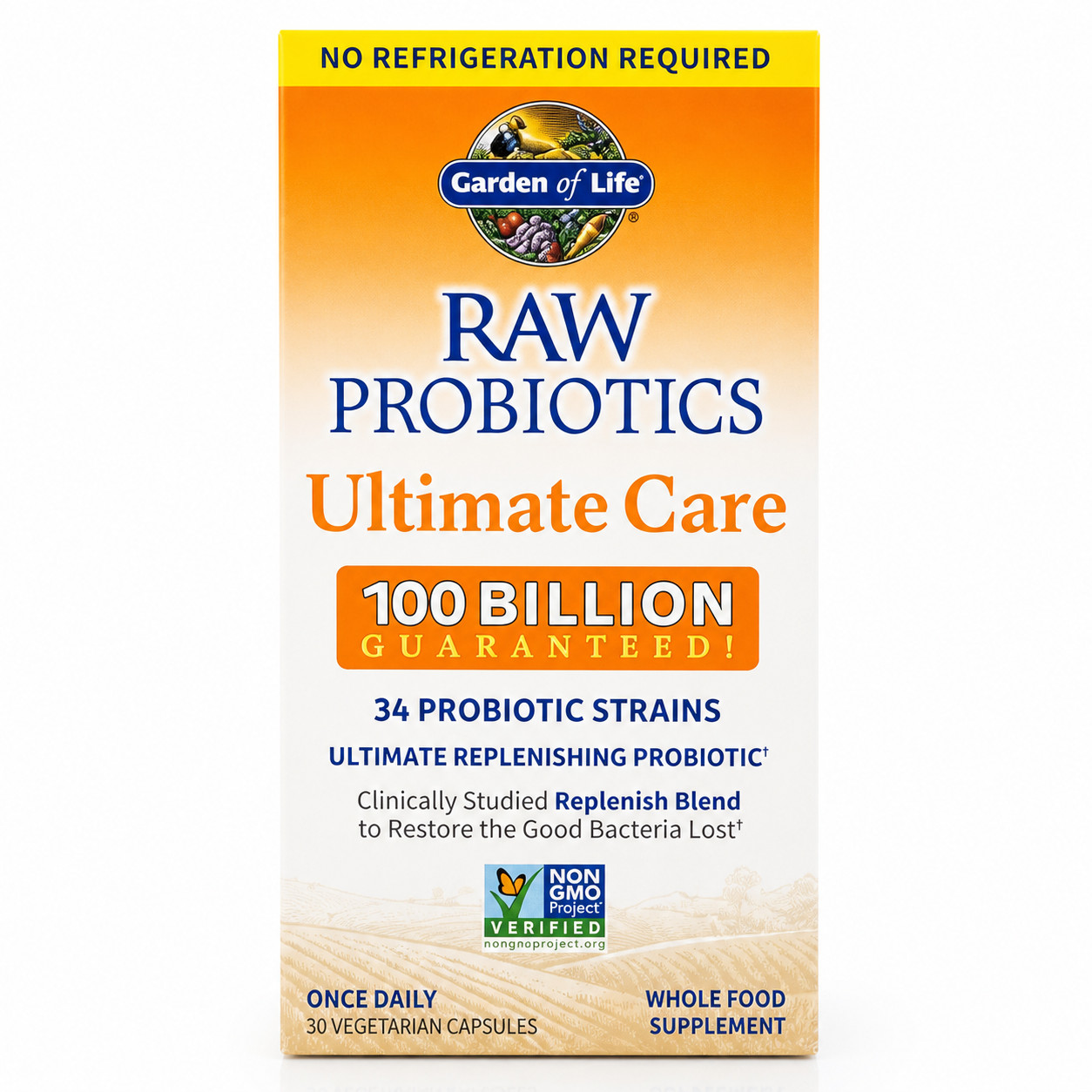 Garden of Life Raw Probiotics Ultimate Care 100 Billion 30 Capsules