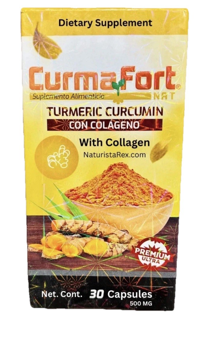 CurmaFort Turmeric Curcumin with Collagen Joint & Muscle Relief 30 Capsules