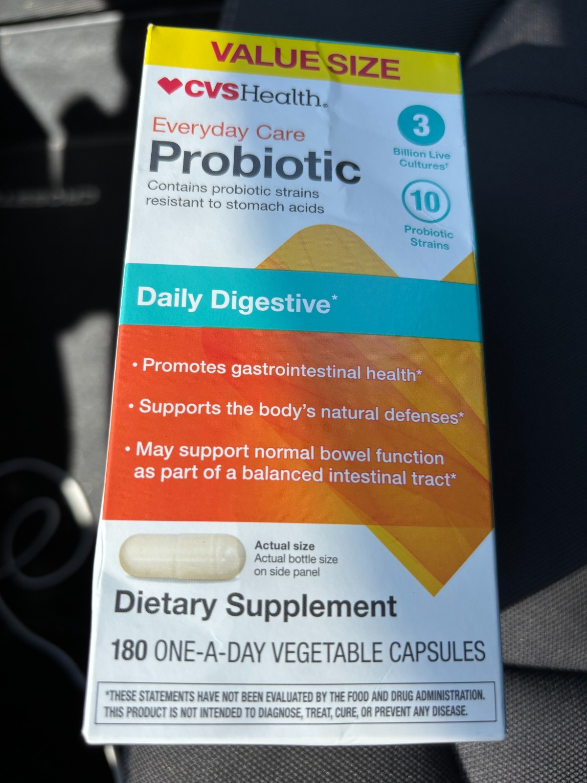 180 Capsule – CVS Health Digestive Probiotic Dietary Supplement – 6 Month Supply