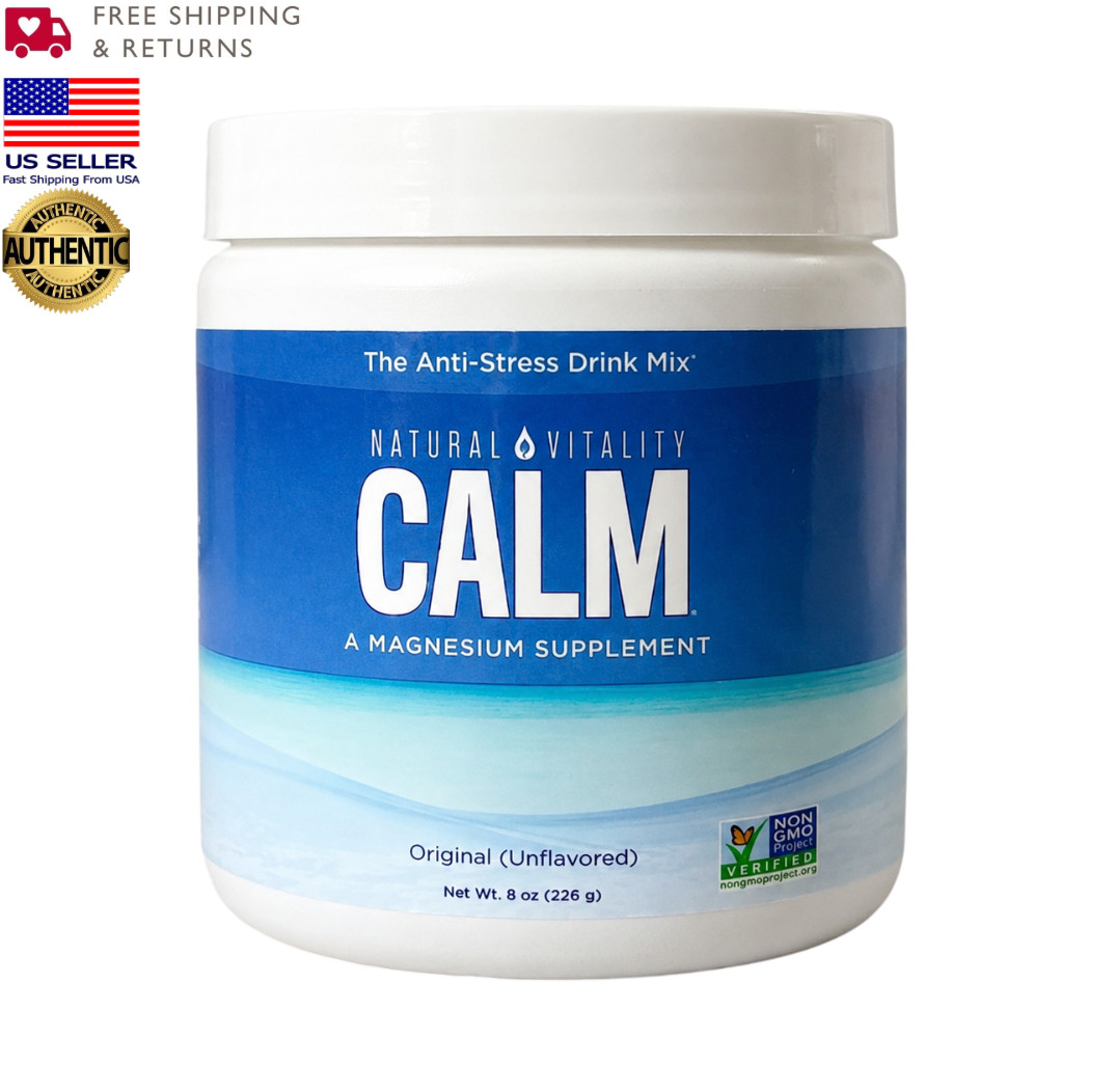 Natural Vitality Calm Magnesium Powder | 8oz Unflavored Supplement | EXP 8/2027