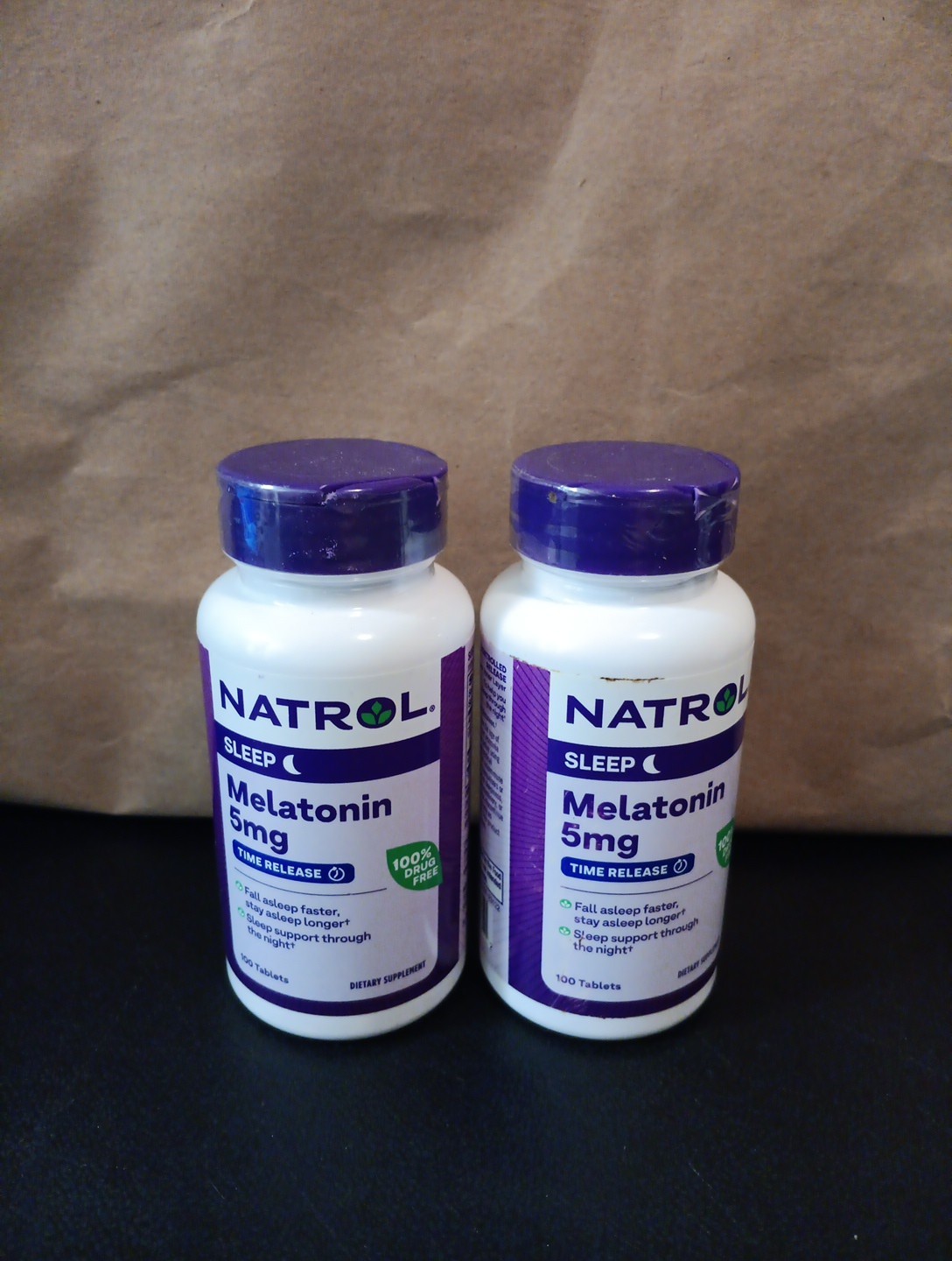 2X Natrol Melatonin 5 mg Time Release, Dietary Supplement