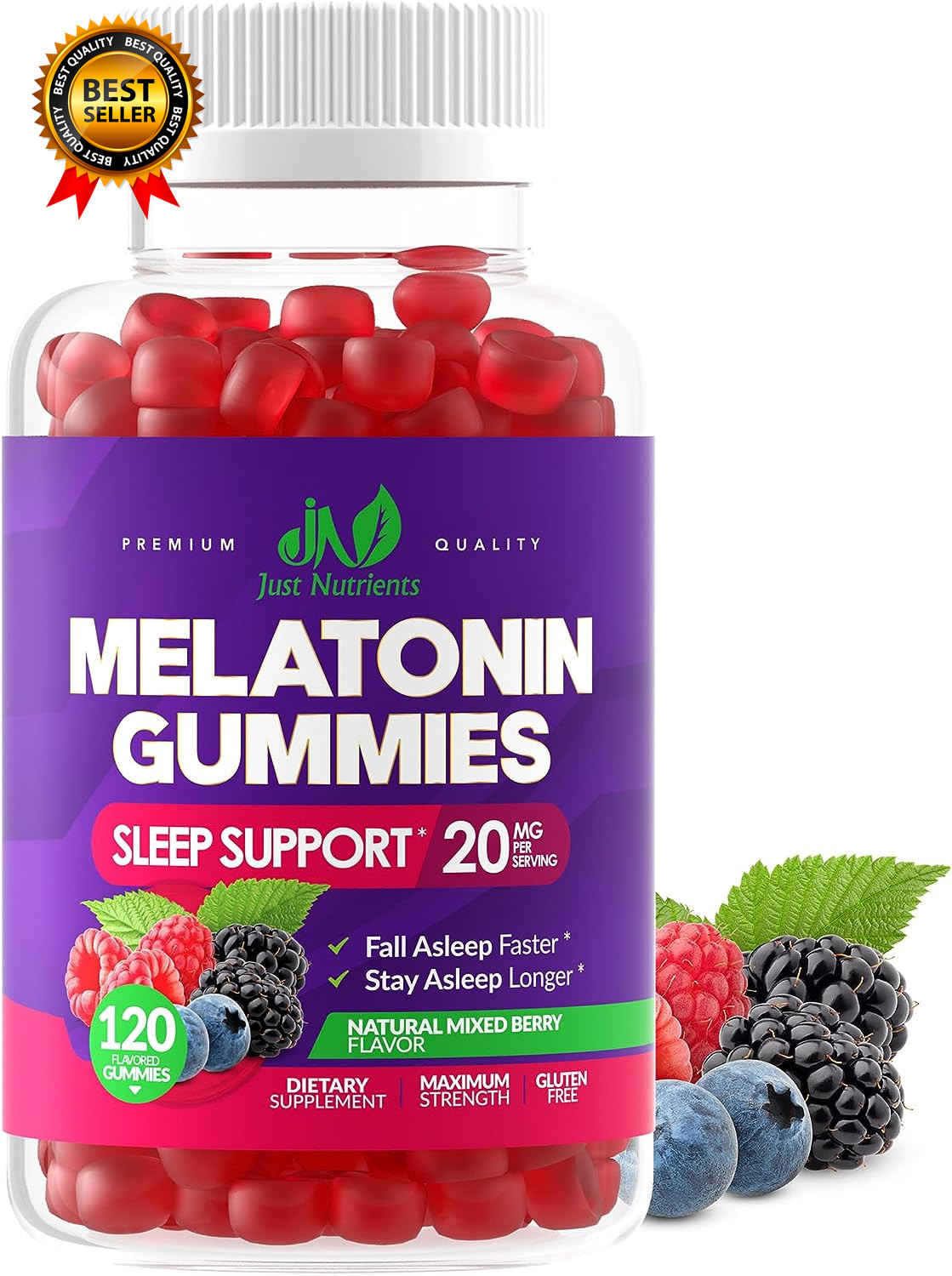 Melatonin 20Mg Gummies for Adults (120 Count) Maximum Strength Sleep Aid