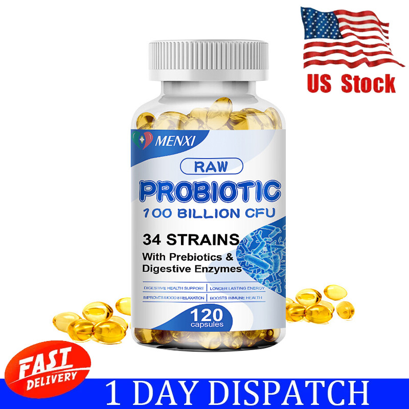 Probiotics 100 Billion CFU Potency Digestive Immune Health 120 Capsules