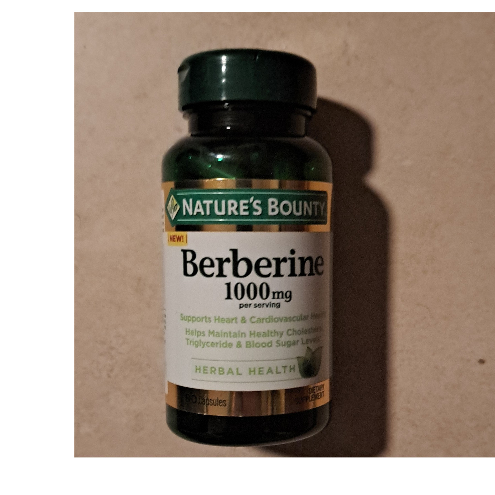 Nature’s Bounty Berberine HCl 1000mg 60 Count Non-GMO Vegetarian exp. 06/2027