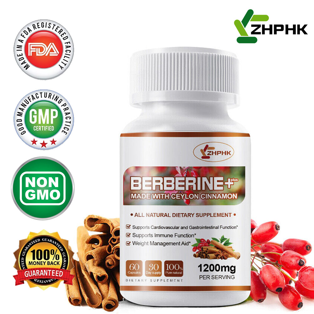 Berberine with Ceylon Cinnamon 1400mg 60 Caps Heart Health & Immune Support
