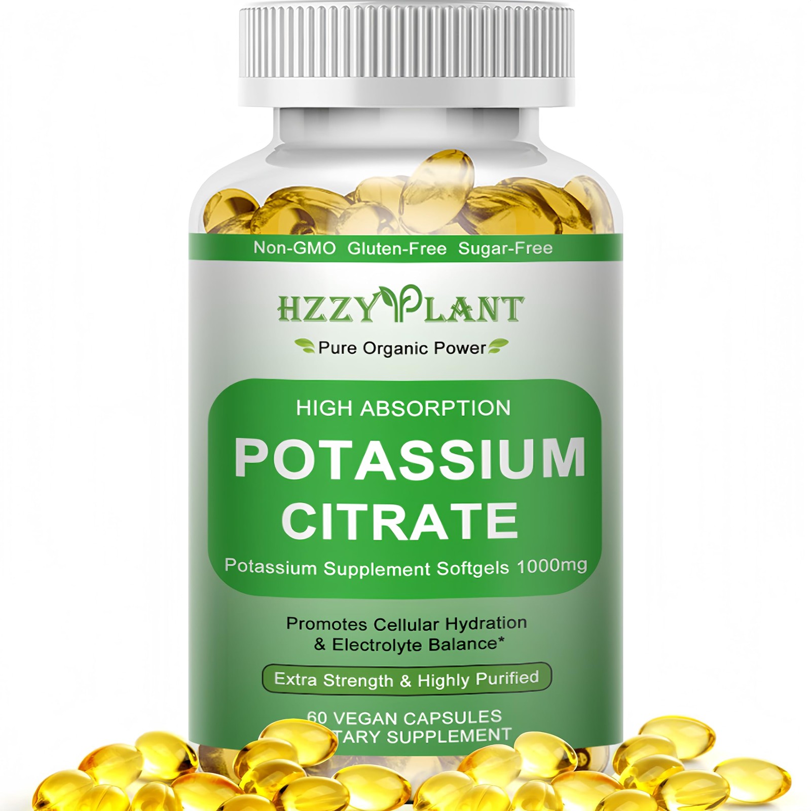 Potassium Supplement Softgels, High Absorption 60 Count (Pack of 1)