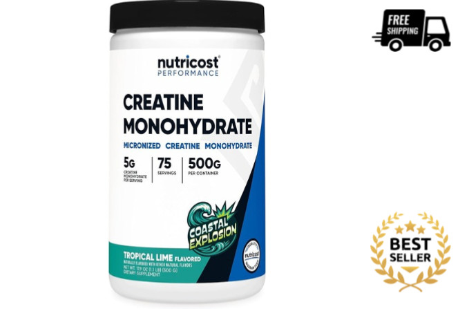Nutricost Creatine Monohydrate Powder (Coastal Explosion, 500 Gram)