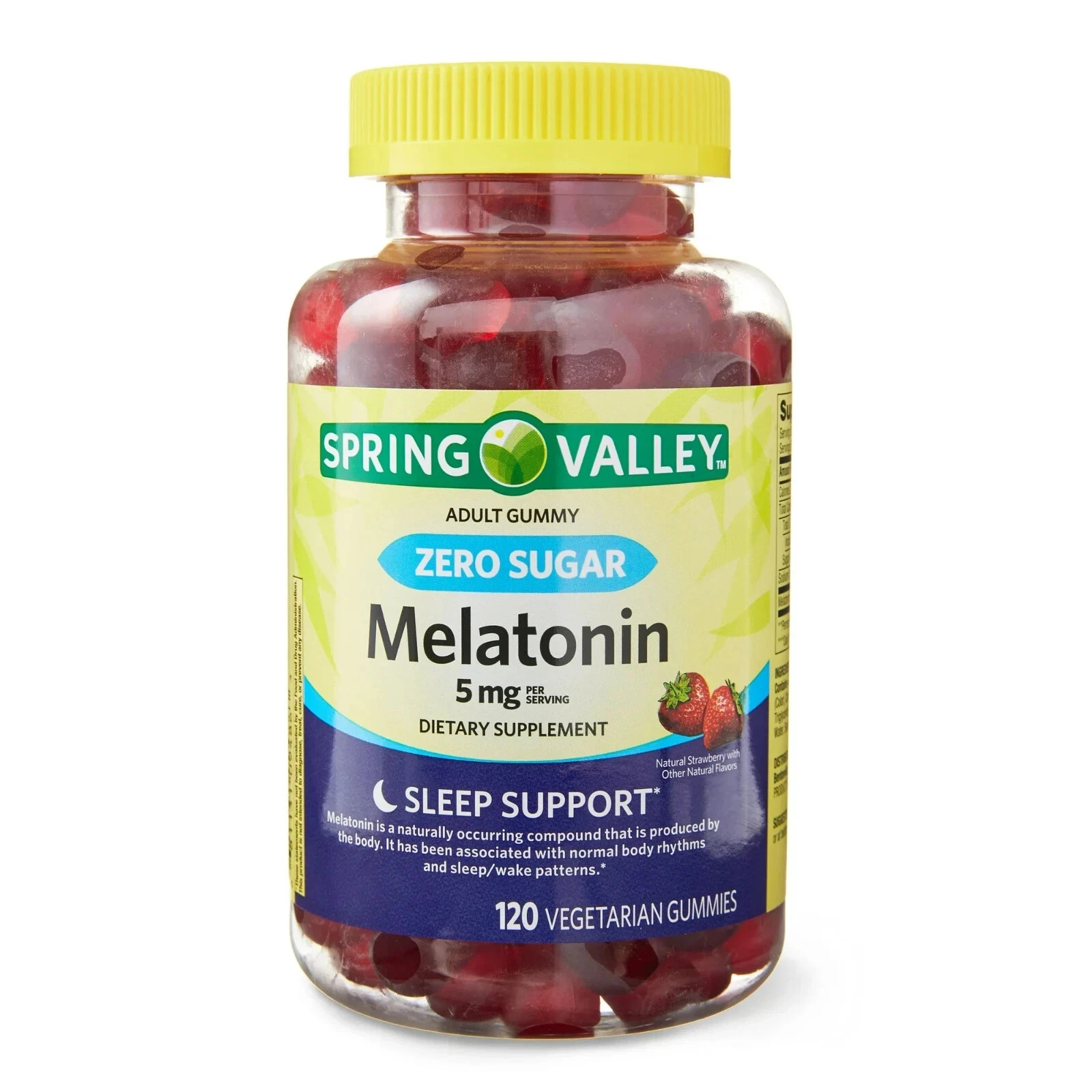 Spring Valley Melatonin 5mg Gummies Zero Sugar Sleep Support, 120 Count