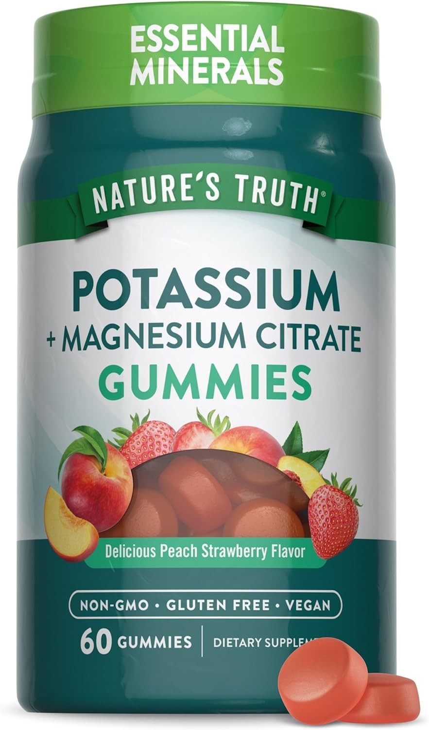 Nature’s Truth Potassium Magnesium Citrate Gummies 60 Count, Exp: 05/26