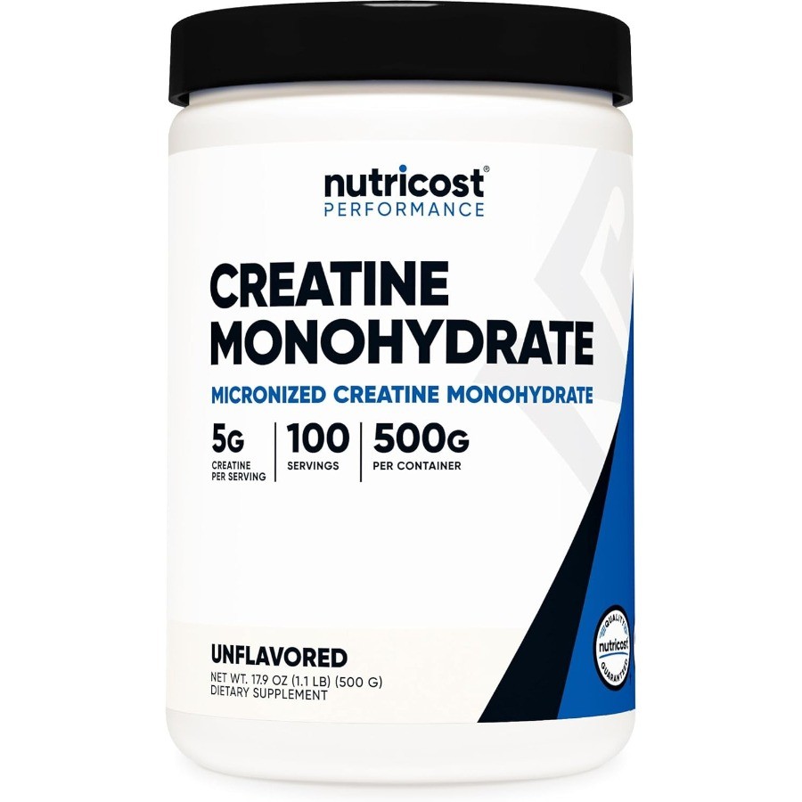 1PC Nutricost Creatine Monohydrate Micronized Powder 500G, 5000mg Per Serv (5g)