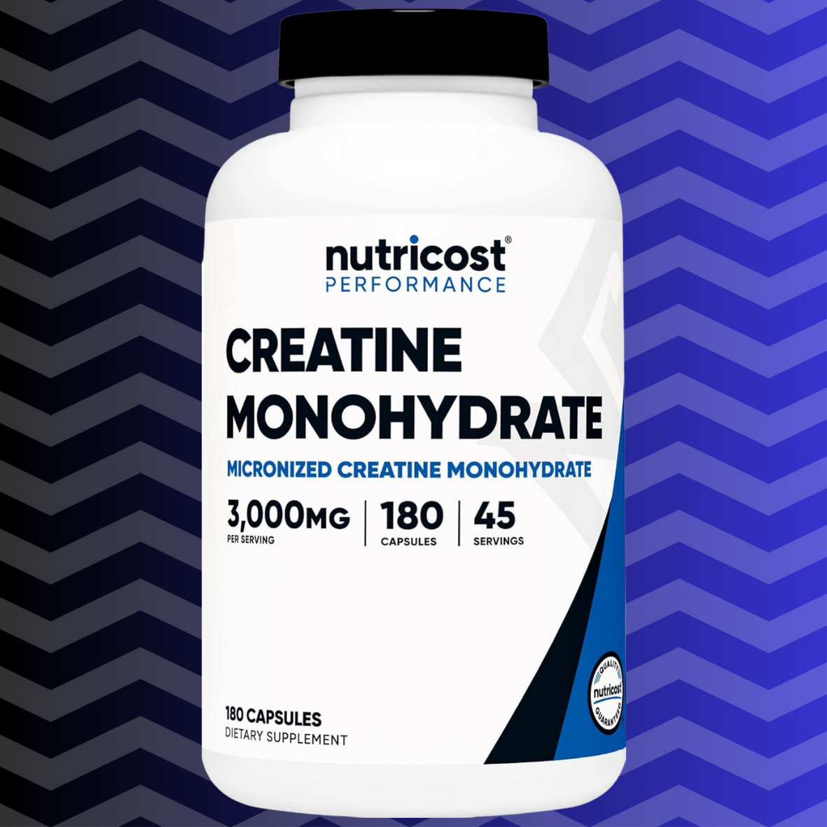 Nutricost Creatine Monohydrate 3,000mg, 180 Capsules (750mg Per Capsule)