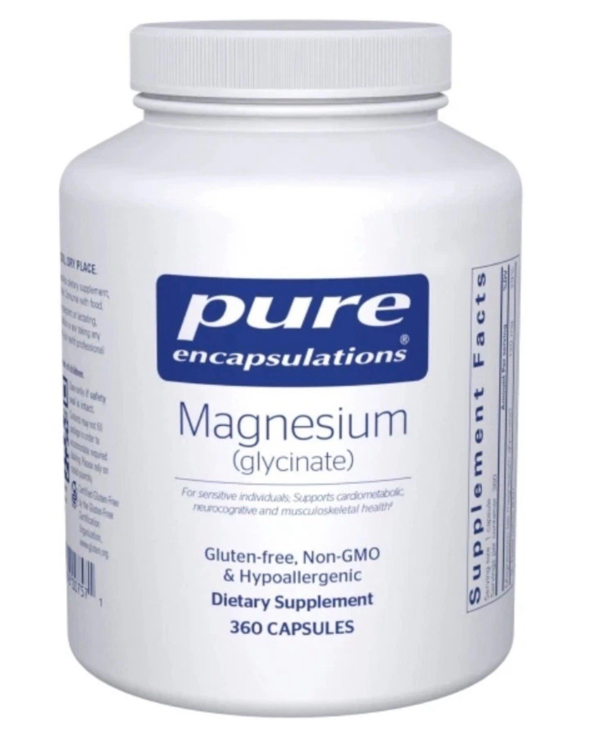 Pure Encapsulations Magnesium (glycinate) 120mg – 360 Capsules Exp: 2028