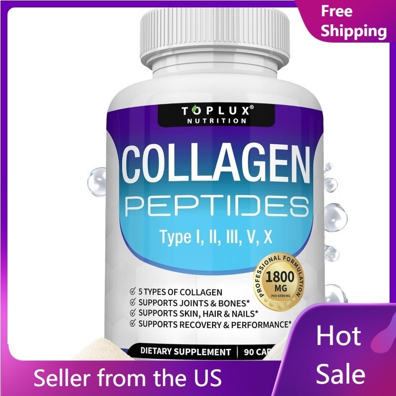 Toplux Multi Collagen Peptides Pills 1800 Mg Complex Premium Collagen Complex*/