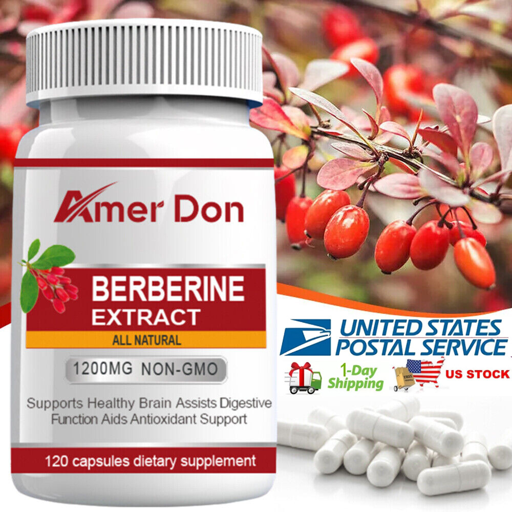 120 Berberine Supplement 1200mg Per Serving High Absorption Weight Loss Support