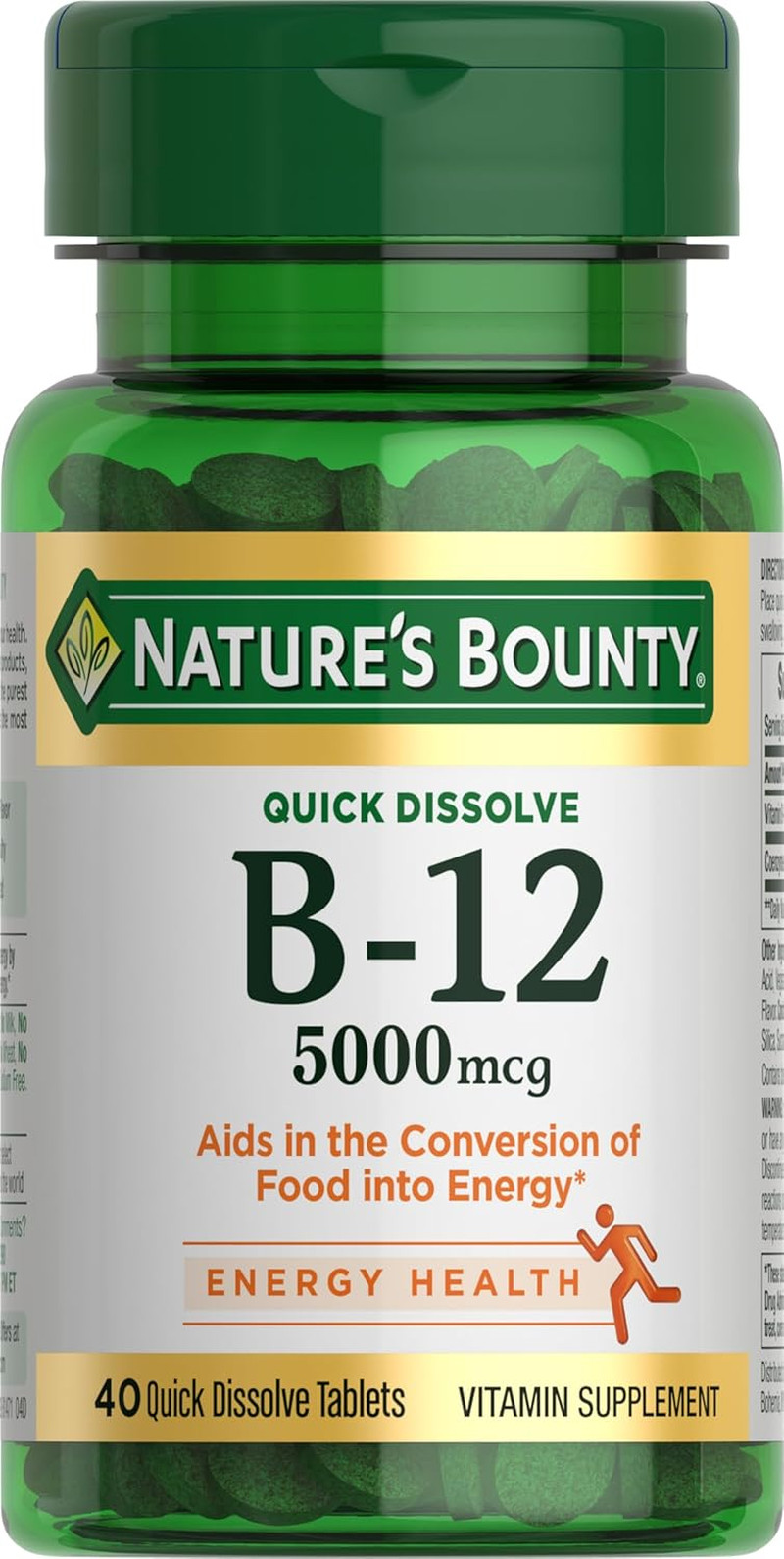Vitamin B12, Supports Energy Metabolism and Nervous System Health, 5000mcg