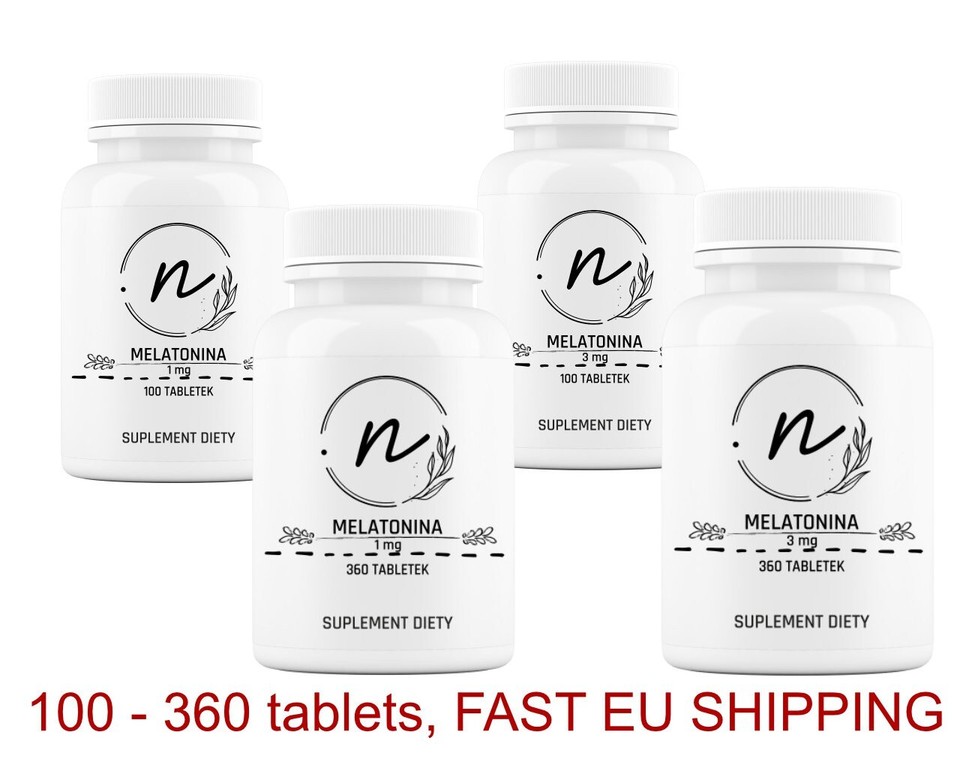 Melatonin 1mg 3mg 100-360 Tablets – Natural Sleep Aid Supplement Restful Sleep