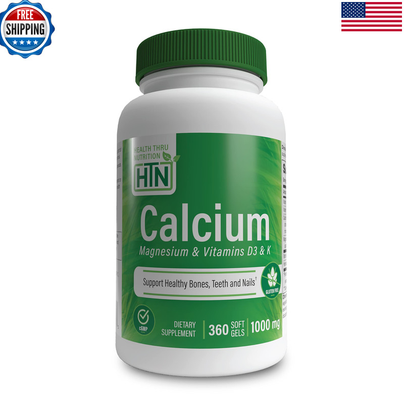 Health Thru Nutrition Calcium 1000Mg And Magnesium 400Mg Vitamin D3 K 360