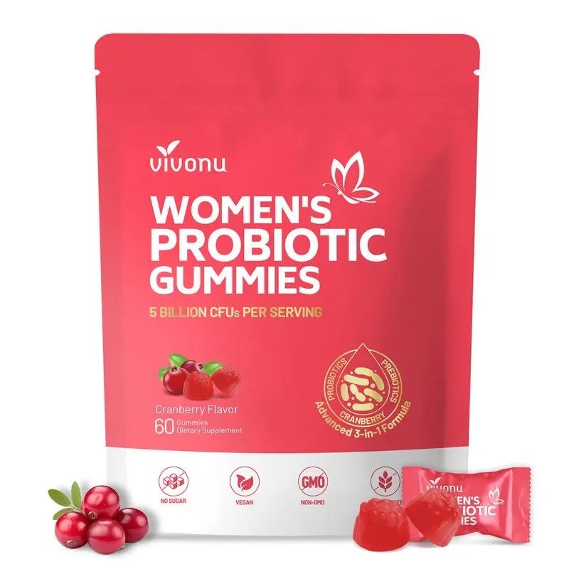 Cranberry Probiotic Gummies, Women Health & Body Balance, free shipping